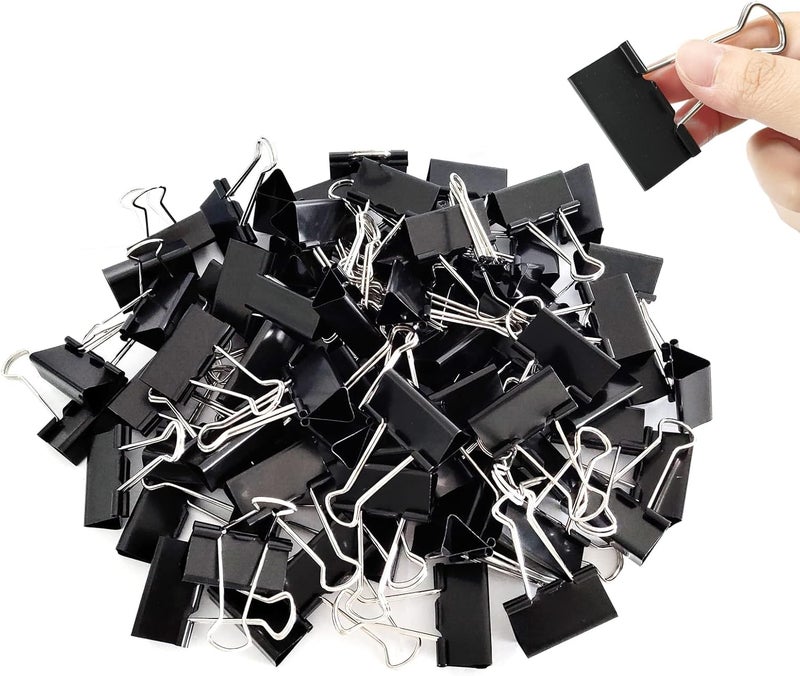 DSTELIN Large Binder Clips 1.6-Inch Width (80 Pack), Big Paper Clamps Clips for Office Supplies, 0.66Inch Capacity, Black - Image 4
